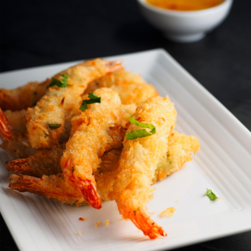 Coconut prawns
