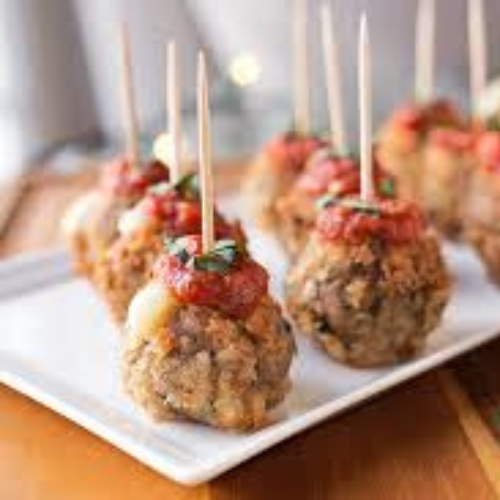 Italian beef & mozzarella meatballs